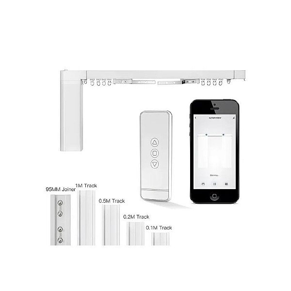 Motor para Automação de Cortinas Moes Zigbee ZC-PJ220 Wifi - Branco