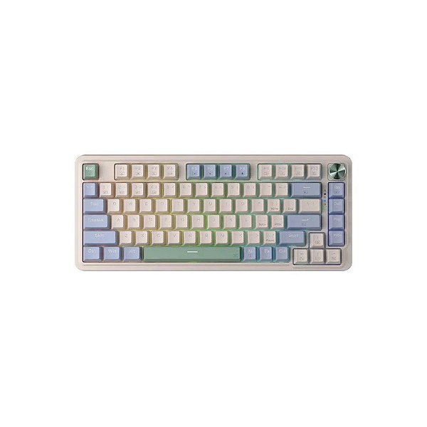 Teclado Gamer Redragon Ucal Pro K673CPG-RGB-Pro - com e Sem Fio - Inglês - Mecânico - Branco Vintage