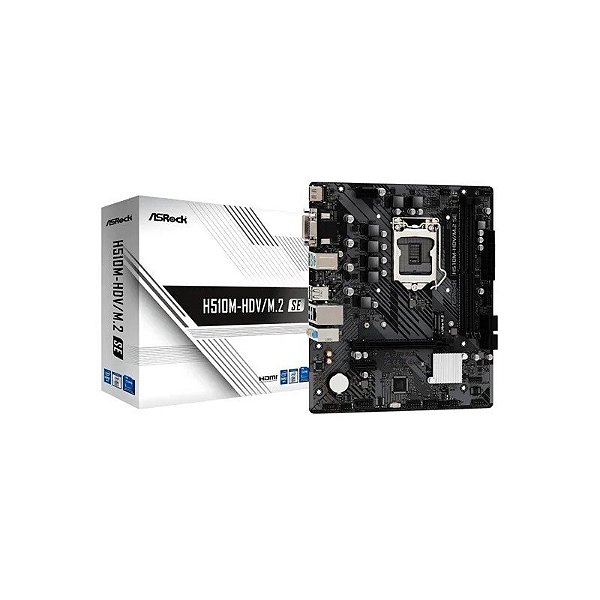 Placa Mãe Asrock H510M-HDV/M.2 SE LGA 1200 / Chipset H510 / DDR4 / Matx