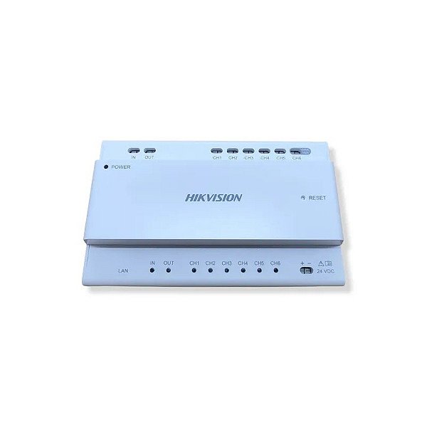 Central de Porteiro de Vídeo Hikvision Switch Distribuidor DS-KAD706