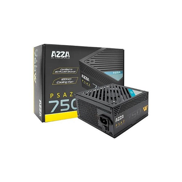Fonte Azza PSAZ-750W ATX 750W 80 Plus Bronze - Preta