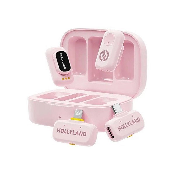Microfone Hollyland Lark A1 Combo Preto Light/USB-C Sem Fio