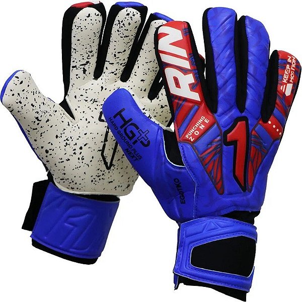 Luva para Goleiro Infantil Rinat Egotiko Vingador Turf INF - Azul/Vermelha