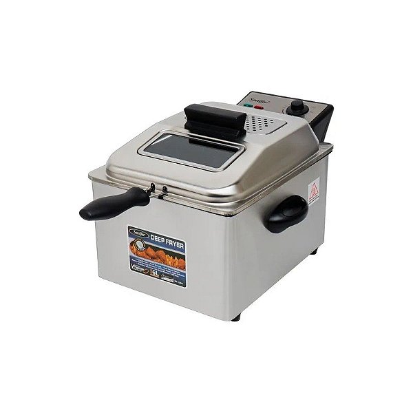 Fritadeira Elétrica Sonifer SF-1004 - 2400W - 6L - 220V 50/60Hz - Prata e Preto