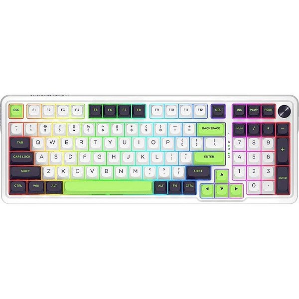 Teclado Gamer Redragon Eisa Max K686WBG-RGB-MAX (Inglês - 3 Modos) Switch Mint Mambo