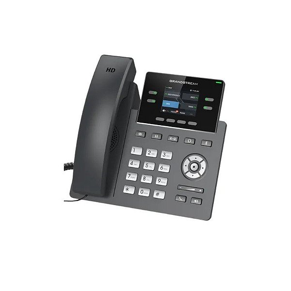 Telefone IP Empresarial Grandstream GRP 2612P 4 Linhas Poe