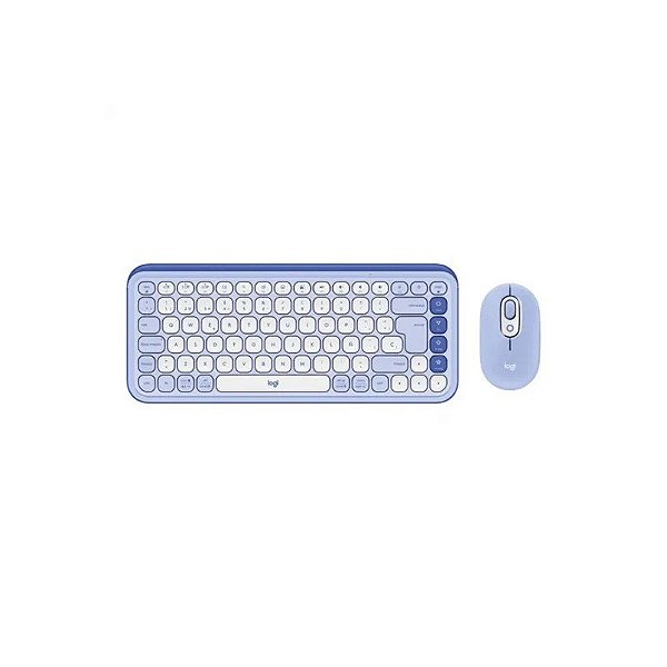 Kit/Mouse Logitech Pop Icon Combo Bluetooth Roxo 920-013054