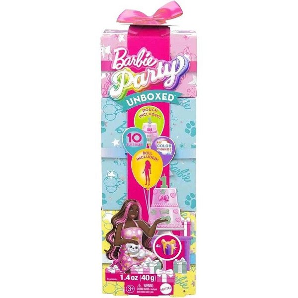 Boneca Barbie Party Unboxed Mattel - JFG71