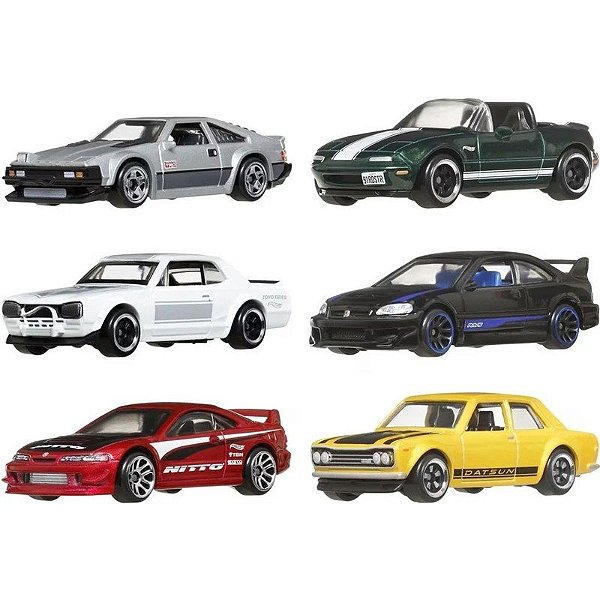 Carros Japoneses Hot Wheels Silver Series Mattel - JBY77 (6 unidades)