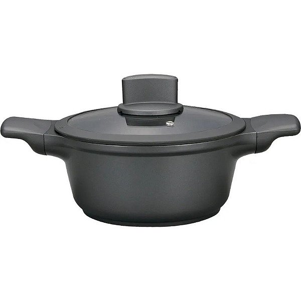 Panela Doral Kitchen Di Burano Dark 28cm/5,6 Litros - Preto