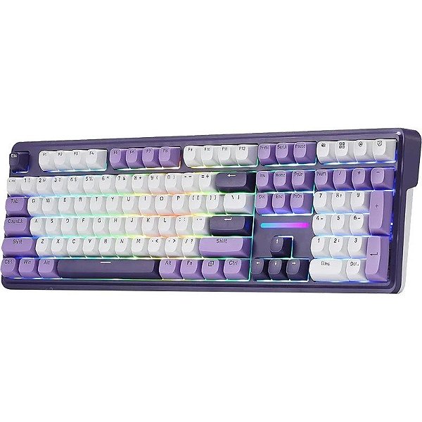 Teclado Gamer Redragon Antonium Pro K745WP-RGB-PRO Roxo/Branco
