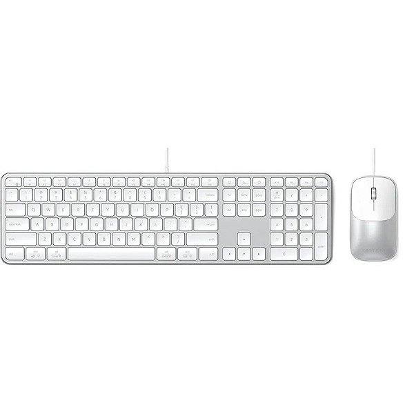 Teclado e Mouse Satechi ST-ZULX3SS-EN Slim CLX3 Wired Combo Silver