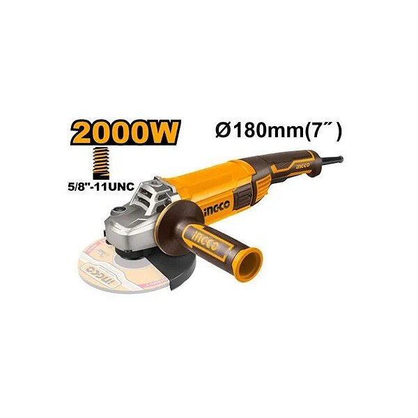 Esmerilhadeira Angular Ingco UAG20008 7" 110V 60Hz 2000W