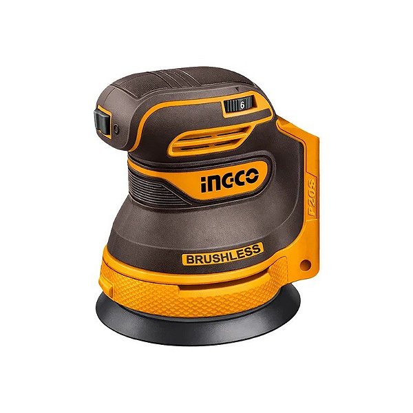 Lixadeira Rotativa Sem Fio Ingco CROSLI20021 - 13000RPM - 220V 50/60HZ - Marrom e Laranja