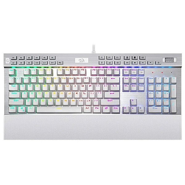 Teclado Gamer Redragon K550W-1 Yama USB Branco (Inglês - Com Cabo)
