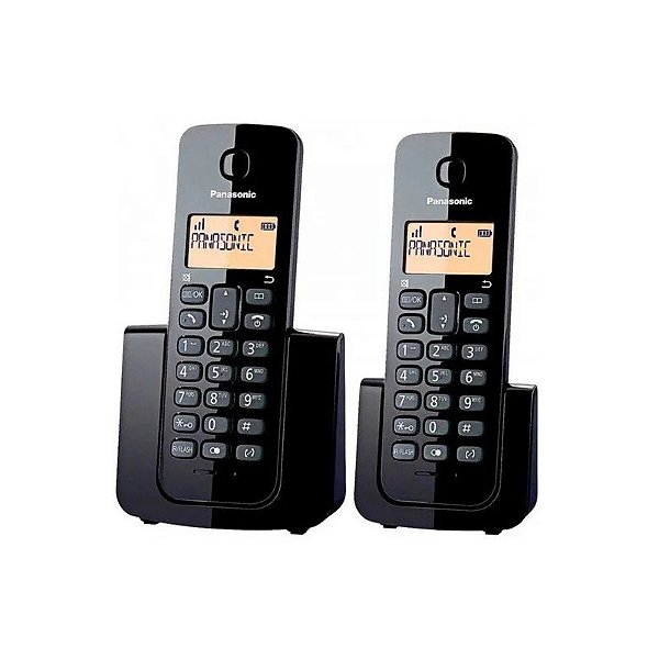 Telefone Sem Fio Panasonic KX-TGB112 2 Bases - Preto