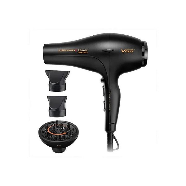 Secador de Cabelo VGR V-406D 3000 W 220V - Preto