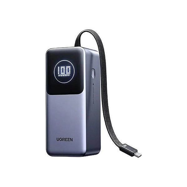 Carregador Portátil Ugreen Nexode PB723 130 W com Cabo 20.000 Mah - Cinza