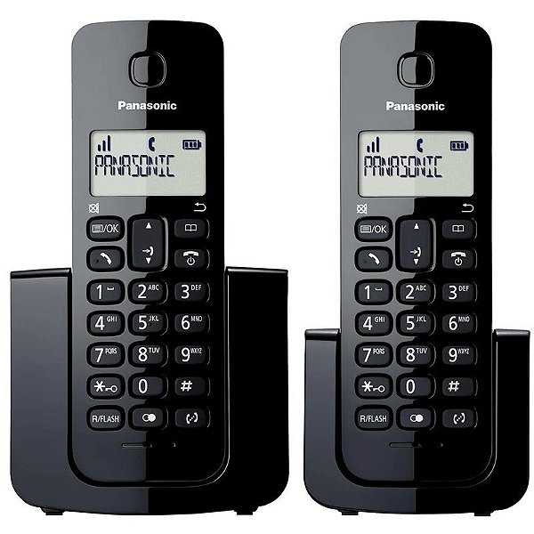 Telefone Fixo Panasonic Sem Fio KX-TGB112LAB - 1 Base Digital (Bivolt)