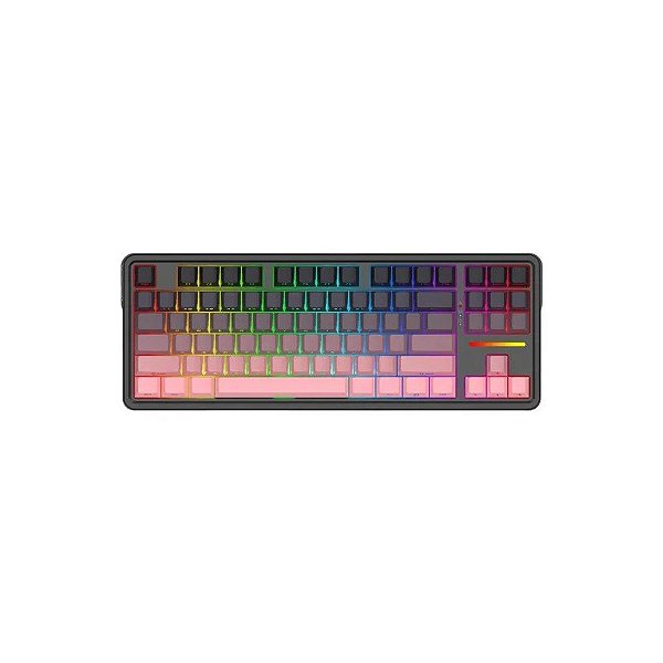Teclado Gamer Redragon K728SP RGB Pro Antonium Sem Fio Rosa
