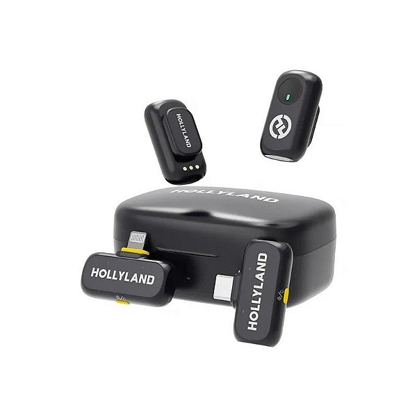 Microfone Hollyland Lark A1 Combo Preto Light/USB-C