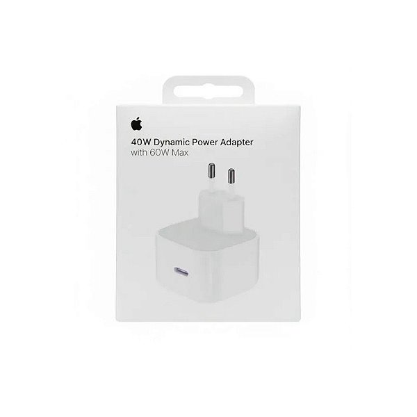 Carregador Apple MGKN4AZM/A Dinâmico de 40W Máxima 60W USB-C Padrão BR - Branco