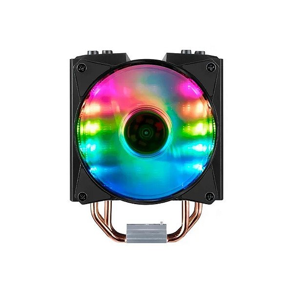 Cooler de Ar Cpu Cooler Master Masterair MA410M MAM-T4PN-218PC-R1, RGB, 120MM, Intel 115X/ 1200/ 1366/ 1700/ 2066/ 2011(V3), AMD AM2+/ AM3+/ AM4/ AM5/ FM1/ FM2, Preto