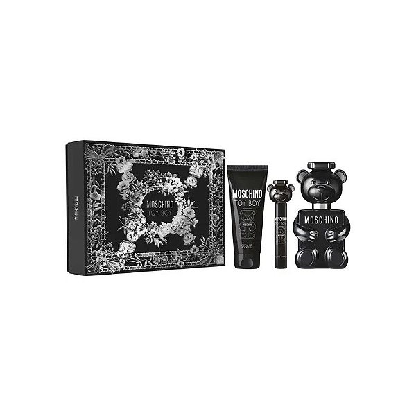 Kit Perfume Moschino Toy Boy Eau de Parfum 100 ML + Gel Corporal 100 ML + Spray de Viagem 10 ML - Masculino