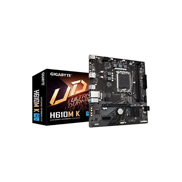 Placa Mãe Gigabyte H610M K DDR4 Socket LGA 1700 Chipset Intel H610 Express Micro ATX