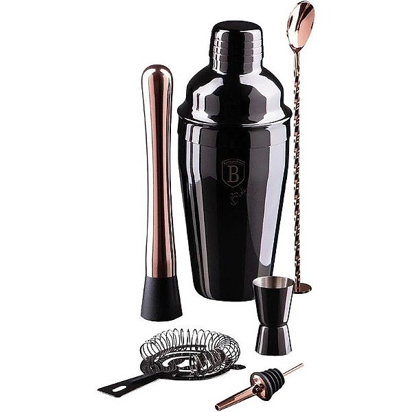 Jogo de Utensílios para Coquetéis Berlinger Haus Coleção Rosa Negra - BH-8545 (6 Peças)