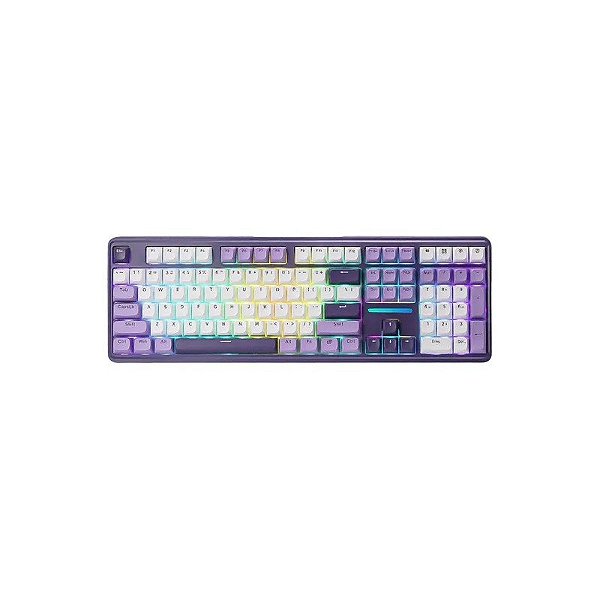 Teclado Gamer Redragon Antonium Pro K745WP RGB Sem Fio - Branco e Roxo