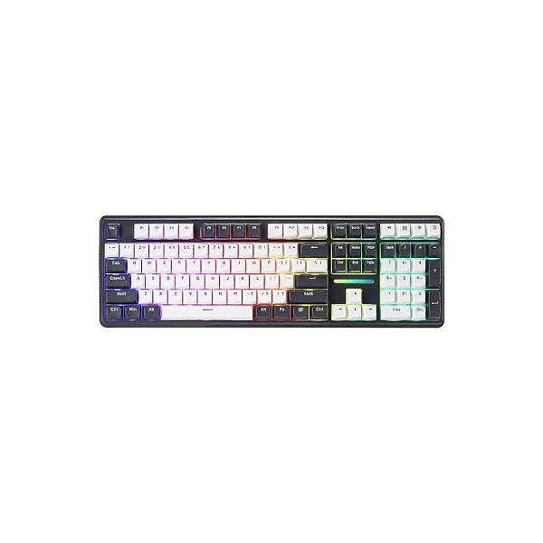Teclado Gamer Redragon Antonium Pro K745WB RGB Sem Fio - Branco e Preto