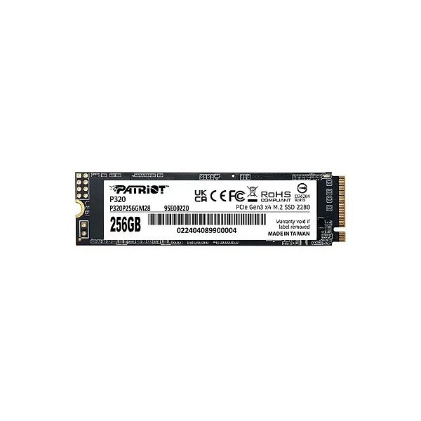 SSD M.2 Patriot 256GB Nvme PCI-Exp Gen 3 - P320P256GM28