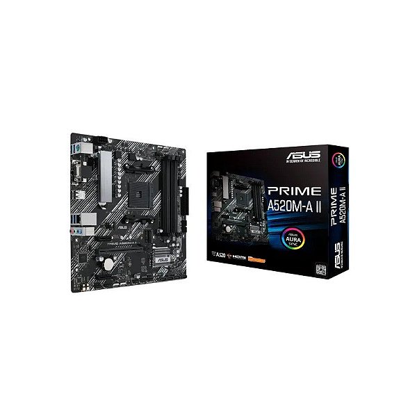 Placa-Mãe Asus Prime A520M-A II AM4 DDR4
