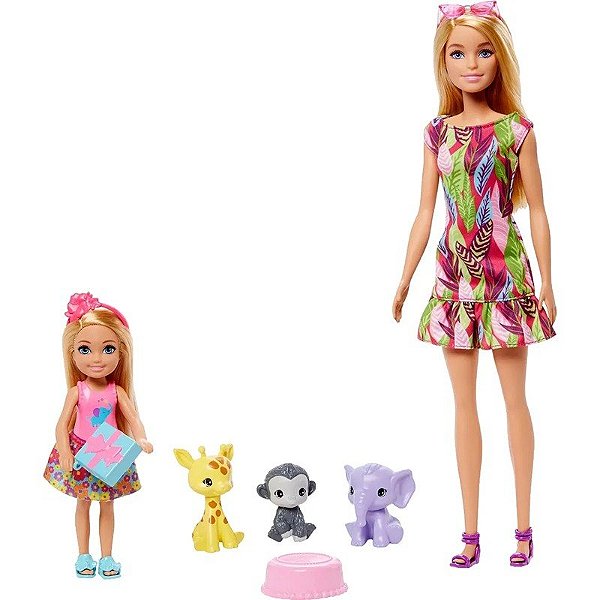 Boneca Barbie e Chelsea The Lost Birthday - Mattel GTM82