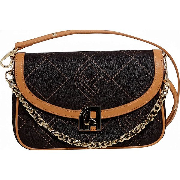 Bolsa Ana Hickmann AH0304R93 Feminina - Marrom Dourado