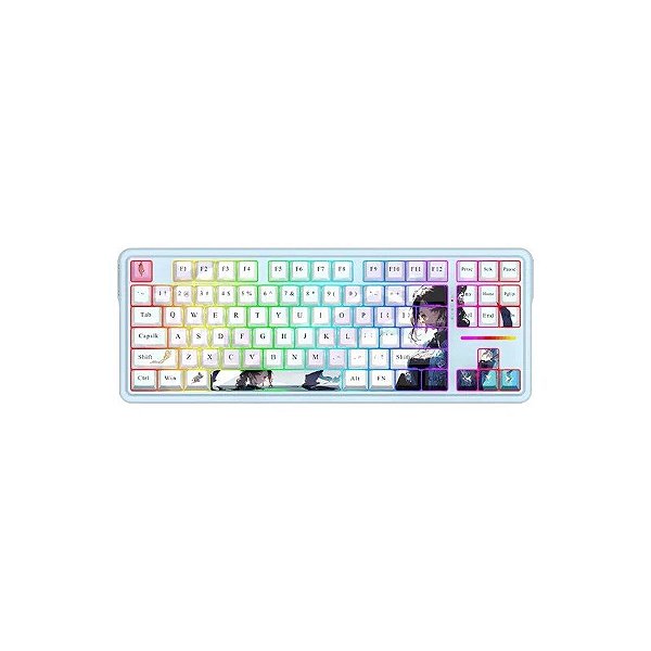 Teclado Gamer Redragon K728AK RGB Pro Antonium Sem Fio Inglês - Anime