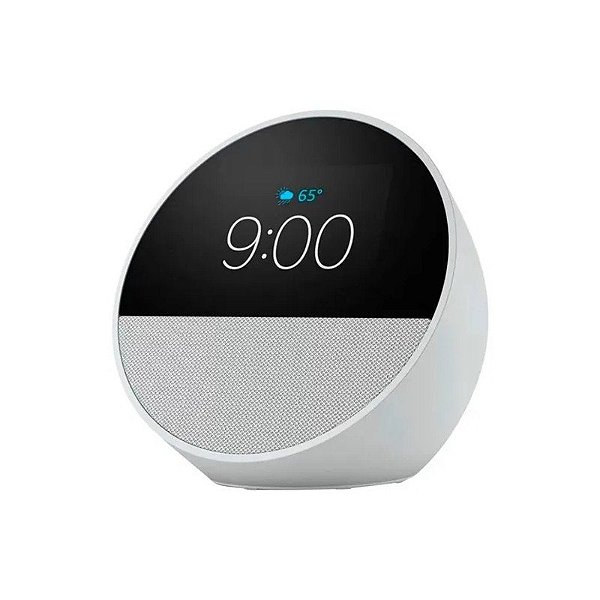 Despertador Inteligente 2024 Amazon Echo Spot com Alexa - Branco (Caixa Danificada)