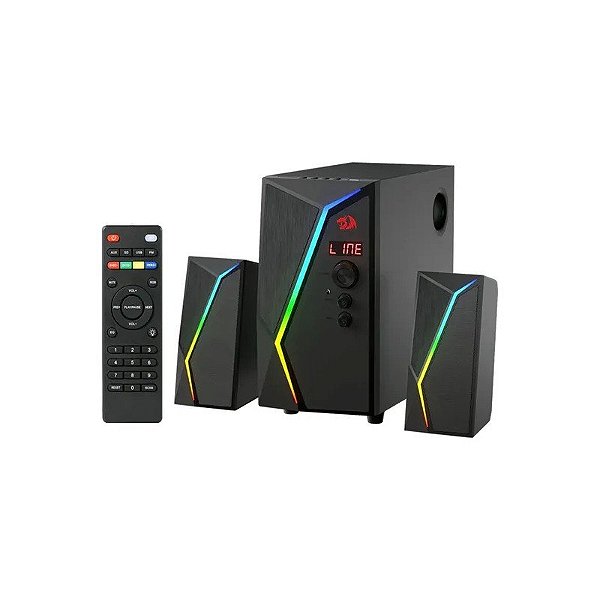 Caixa de Som Gamer Redragon Anvil GS520 Pro - USB/Aux - 10W - com RGB - Preto