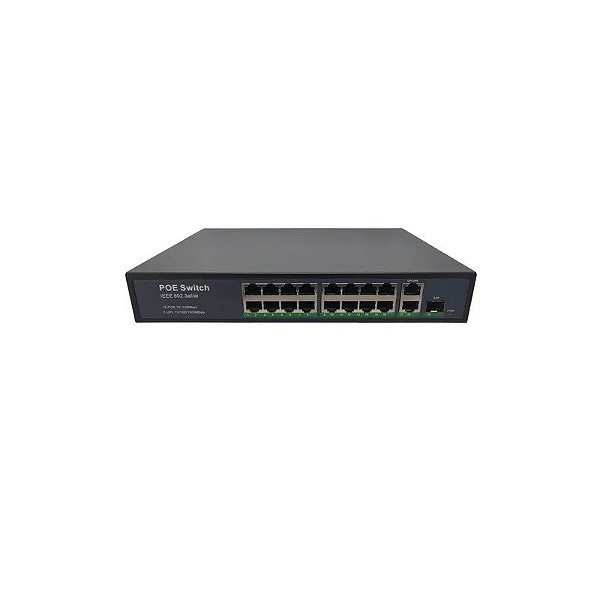 Chave de Transferência F. Switch 16POE 250W 10/100MBPS 16*100M+2FE+1SFP F1R18-16FE