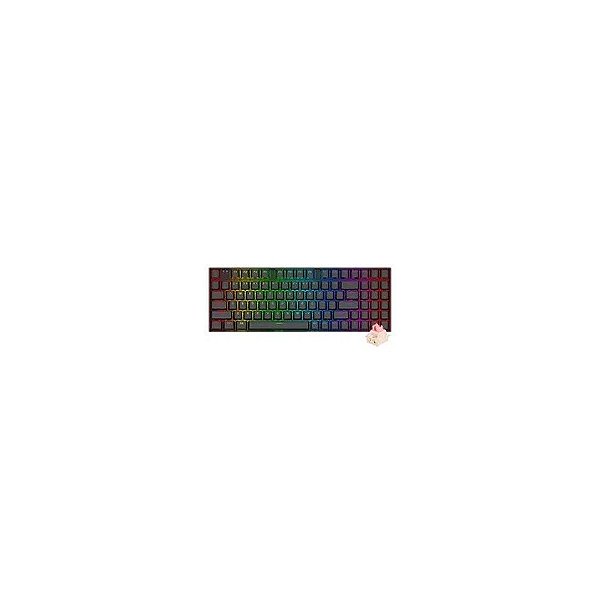Teclado Gamer Redragon K736-Pro-M Nephrite Pro Wireless / RGB / Inglês - Preto