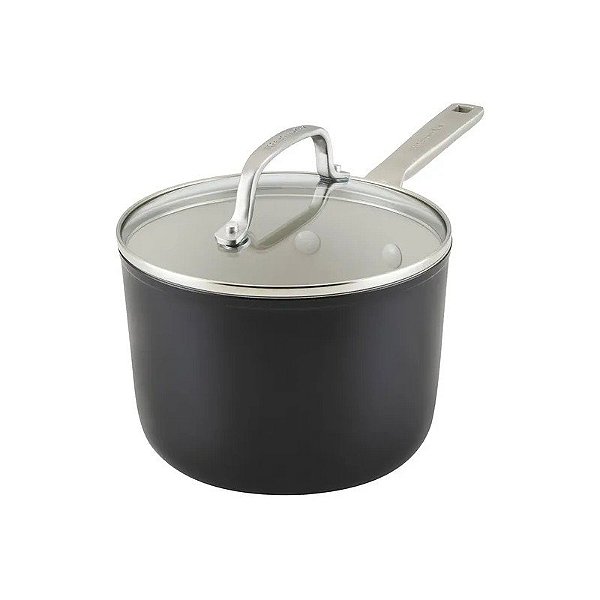 Panela Kitchenaid de Cerâmica com Tampa 31CM Preto