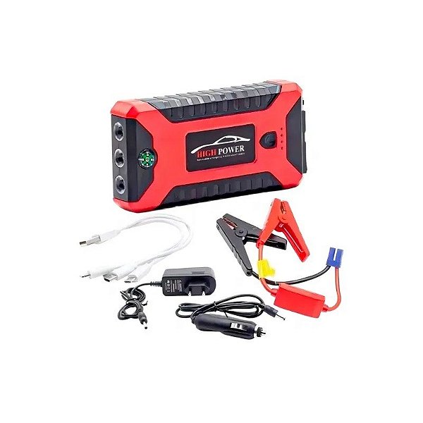 Carregador Auxiliar de Partida GLQ T17B 20000mAh Preto/Vermelho