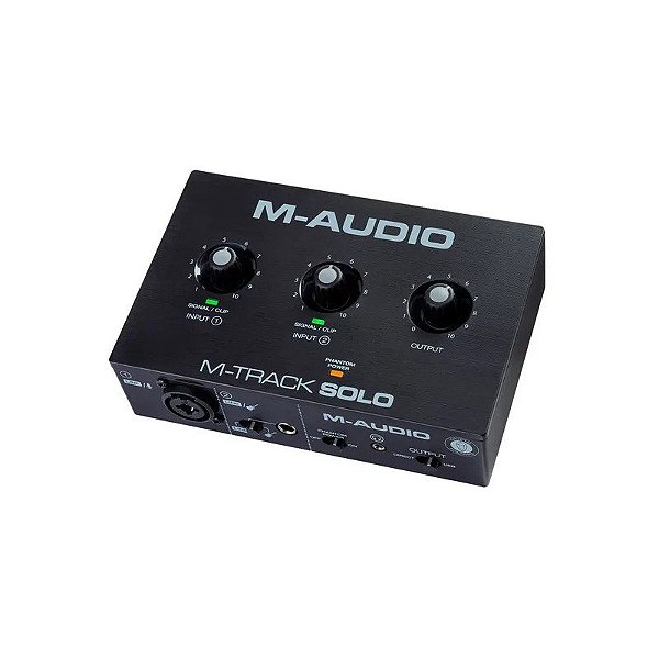 Interface de Áudio USB M-Audio M-Track Solo de 2 Canais