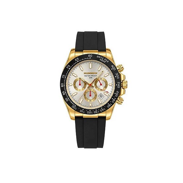 Relógio Masculino Analógico Hummer WH2-224203 Preto Com Dourado