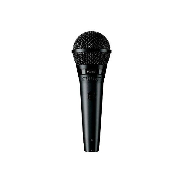 Microfone Dinâmico Cardioide Shure PGA58 XLR para Voz
