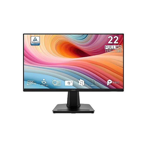 Monitor MSI Pro MP225 E12VL IPS 22" 120 HZ / 1 MS - Preto
