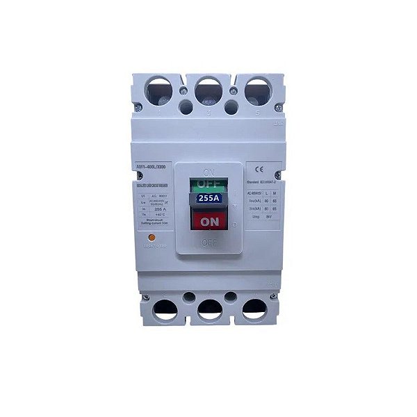 Disjuntor Interruptor Trifásico 3 Polos 255A 50/60Hz (Curva C)