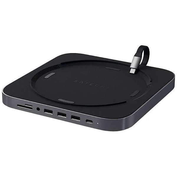 Suporte e Hub de Alumínio Satechi ST-ABHFM USB-C para Mac Mini - Cinza Espacial