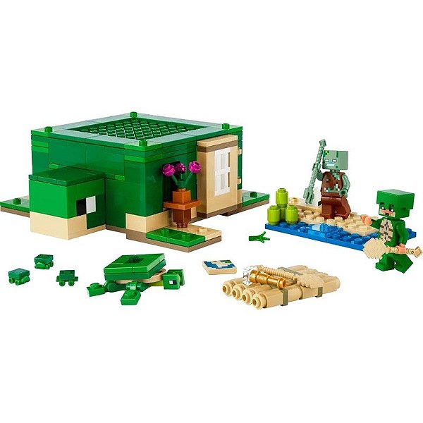 LEGO Minecraft 21254 234 Peças A Casa da Praia da Tartaruga